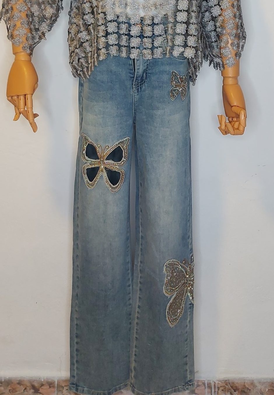 Pantalón Vaquero Mariposa