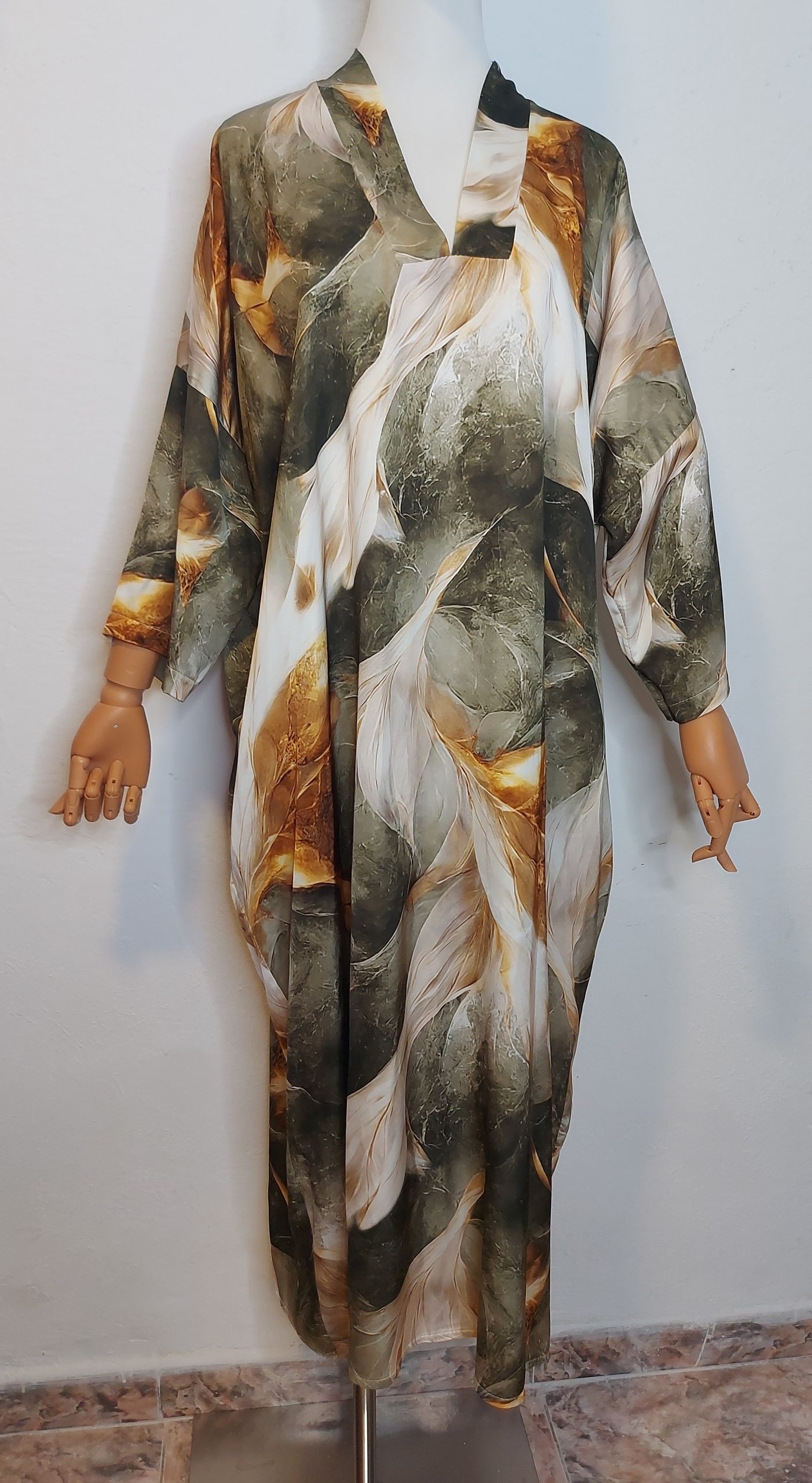 Vestido hojas verdes