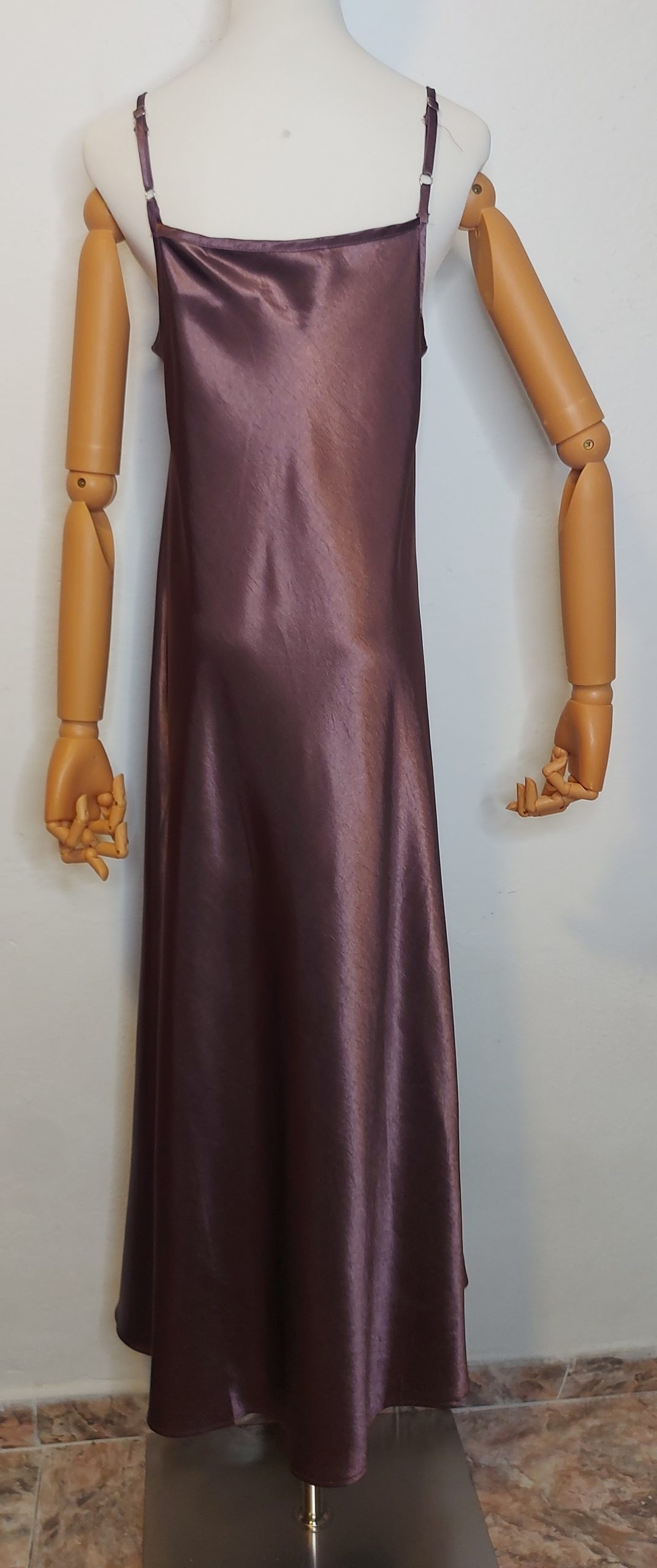 Vestido liso brillante tirantes (1)